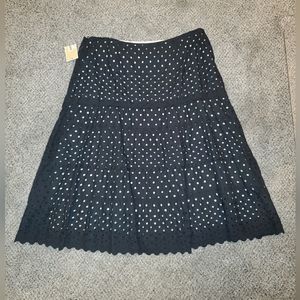 Michael Kors size 12 black eyelet skirt